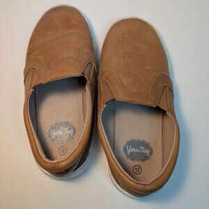 Your Tay Madison Ave  Leather Slip-on Sneakers Size 12 Child Tan Unisex